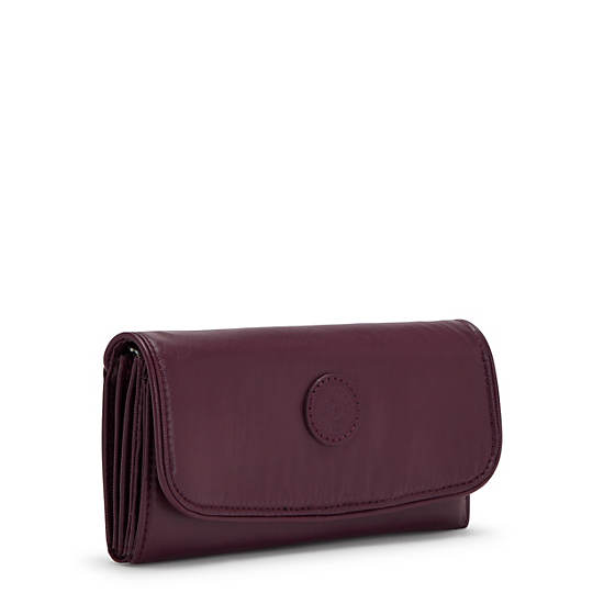 Portefeuilles Kipling Money Land Metallic Snap Wallet Bordeaux | FR 1037QM